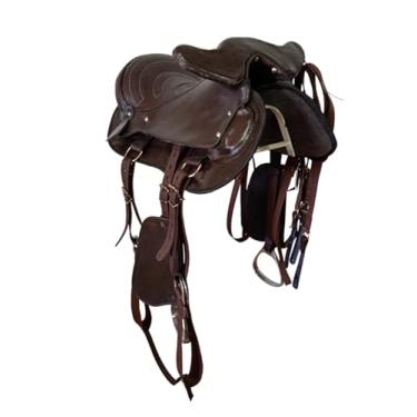 Imagem de Sela com Cabeçada para cavalgada ou trabalho Marrom