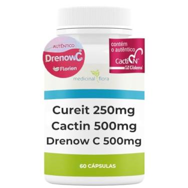 Imagem de Cureit 250mg + Cactin 500mg + Drenow C 500mg Com Selo de Autenticidade - 60 Doses