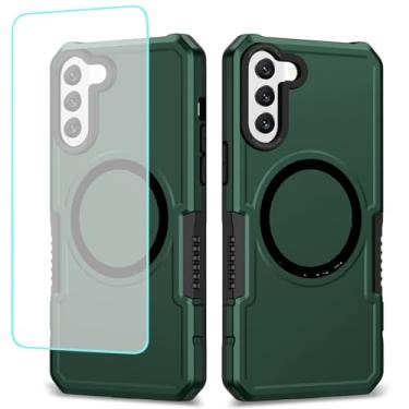 Imagem de Wanyuexes Capa para Galaxy S22, capa para Samsung S22 5G SM-S901U com protetor de tela de vidro temperado, compatível com MagSafe, capa de telefone resistente à prova de choque para Samsung Galaxy S22