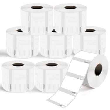 Imagem de L LIKED 8 rolos de etiquetas adesivas fortes de código de barras UPC térmico direto de 5,7 cm x 3,18 cm, compatíveis com impressoras de mesa Rollo/Zebra/Jadens/Nelko/Phomemo/Munbyn e substituição Dymo