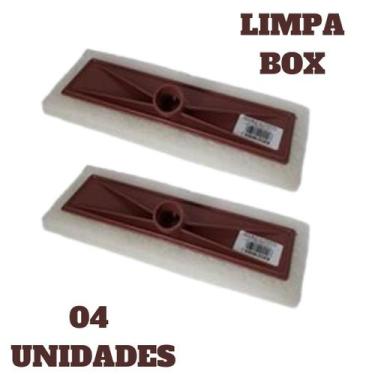 Imagem de Kit 4 Rodos Lava Vidro Box Blindex Banheiro Esponja Limpeza - MOP