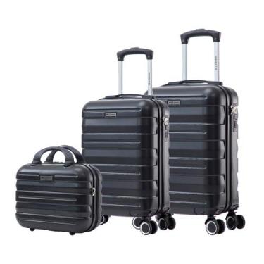 Imagem de Kit Mala Bordo 3 Peças com Frasqueira + 10kg + 8kg ANAC - Geral, P045 