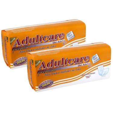 Imagem de Kit 2 Absorvente Geriátrico Adulto com Cola Adultcare Premium - Total 
