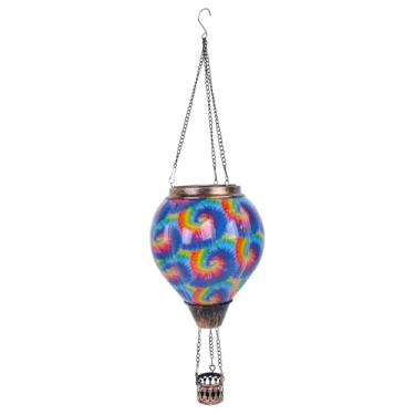 Imagem de Lanterna Solar de Ballão de Aro quente com Tenedor de Candelas,Ballões Solares de Aro quente pendurados decorativos para Patio de Liga de Jardão (H)