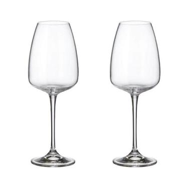 Imagem de Taça De Cristal Bohemia Para Vinho 440 ml Anser 2 Peças - Bohemia Crys
