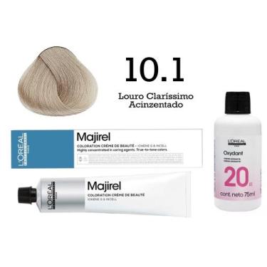Imagem de Coloração Majirel 10.1 Louro Claríssimo Acinzentado + Emulsão Oxi 20 V
