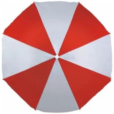 Imagem de Guarda Sol Praia Gigante 1,80m Piscina e Pesca(1,80,Vermelho e Branco)