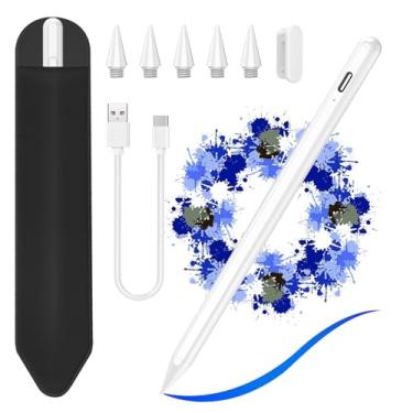 Imagem de Caneta Stylus para iPad 2018-2023, lápis para iPad 9ª e 10ª geração com rejeição de palma e adsorção magnética, caneta para iPad 6/7/8/9/10, iPad Air 3/4/5, iPad Mini 5/6, iPad Pro 27.9 cm/32.8 cm