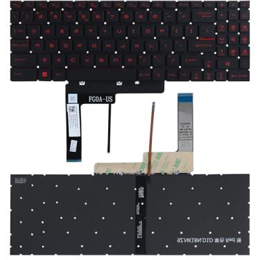 Imagem de Teclado com retroiluminação compatível com MSI Katana GF66 GF76 Pulse GL66 GL76 MS-1581 MS-1582 MS-17L1 MS-17H3, substituição para Alpha 15 B5EEK MS-158L para espada 15 A11UC A11UD A11UE, EUA