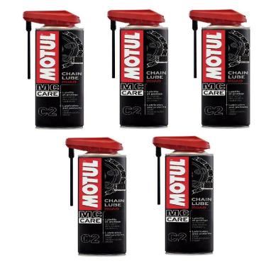 Imagem de LUBRIFICANTE CORRENTE MOTO MOTUL C2 CHAIN LUB ROAD 0,4L 5 Unidades