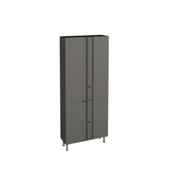 Imagem de Multiuso Lavanderia Armário Multibox Aço 4 Portas C- chave 80x193cm Preto cinza