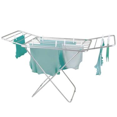 Imagem de Varal De Alumínio Retrátil De Chão Com Abas