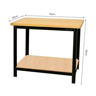 Imagem de Conjunto 1 Carro Profissional 7 Gavetas 1 Bancada Profissional De 110cm Para Ferramentas Presto Preto