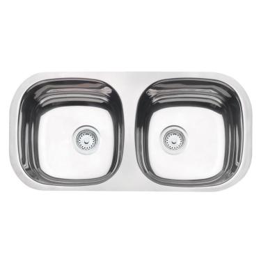 Imagem de Cuba Inox Tramontina Retangular Dupla 78x40 Ab 94061402