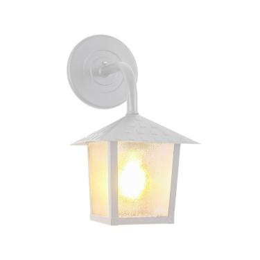 Imagem de Arandela Blumenau Colonial Nina Quadrada Vidro Pontilhado E27 Bivolt Branco