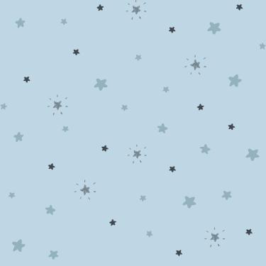 Imagem de Papel De Parede Fofura Baby Estrelas Azul E Cinza Ff4040