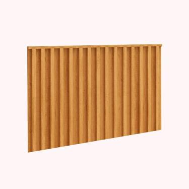 Imagem de Cabeceira Ripada Para Cama De Casal Europa Grécia Com 166 Cm Peroba