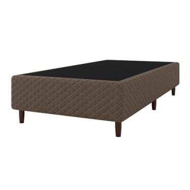Imagem de Base Cama Box para Colchão Solteiro 88x188cm Clio Marrom Umaflex