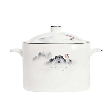 Imagem de Bacia de sopa quadrada quadrada Zhongcai vitrificada em cerâmica de estilo chinês - Pote Tianyuan