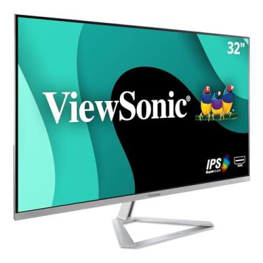 Imagem de ViewSonic Monitor widescreen IPS 1440p sem moldura com HDMI DisplayPort e Mini DisplayPort, Prata, 32-Inch, VX3276-MHD