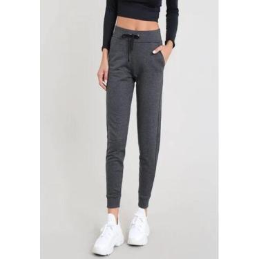 Imagem de Calça Jogger Diluxo Feminina Moletom Chumbo G, Feminino, G, Chumbo