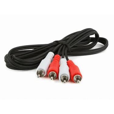 Imagem de Cabo 2 RCA x 2 RCA Auxiliar Audio 1,5m Niquel MXT