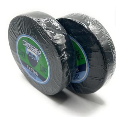 Imagem de Crossbar Fita adesiva – 2 rolos jumbo – 2,5 cm x 27 jardas cada – Fita de pano multiuso para hóquei, lacrosse, tacos de beisebol, raquetes, ferramentas – rasgo à mão, aderência forte, sem resíduo – 50