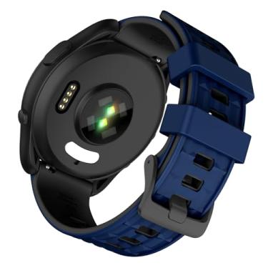 Imagem de ISABAKE Pulseira para Garmin Forerunner 265/Forerunner 255/Vivoactive 4/Venu 2/Venu 3, pulseira de silicone de liberação rápida de 22 mm compatível com Coros Pace 3