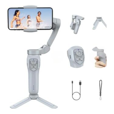 Imagem de Estabilizador Gimbal para Celular Portatil, 3 Eixos, 8h, Seguimento Inteligente, Design Ergonômico, Compatível com Android e Compatível com IOS