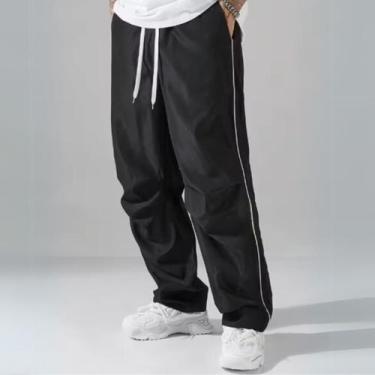 Imagem de Calça Preta com Linha Branca do lado e Cordão De Ajuste - Lush!, Preto