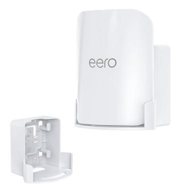 Imagem de Suporte de parede para roteador eero Pro 7 Tri-band Mesh Wi-Fi 7 – Suporte para economia de espaço com gerenciamento de cabos, fácil de instalar inclui parafusos, compatível apenas com eero Pro 7 para