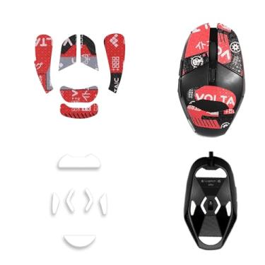 Imagem de NOUKAJU Fita adesiva para mouse com cobertura total para Logitech G303 e Logitech G302, fita antiderrapante para mouse, kit de atualização de mouse profissional autoadesivo resistente ao suor