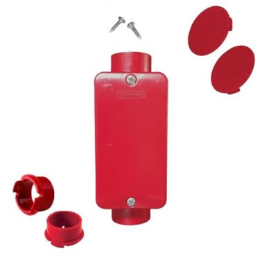 Imagem de Caixa De Passagem 4x2 Condulete Eletroduto3/4 Com Tampa Cega (Vermelho)