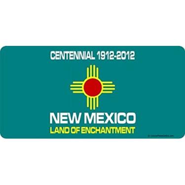 Imagem de Placa de licença de metal de fundo New Mexico Novelty State LP-4214 Smart Blonde