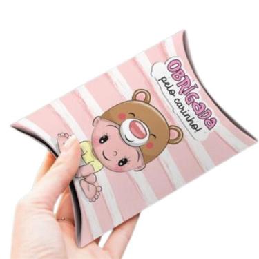 Imagem de 10 Caixinha Bebe Fofo Maternidade Chá Rifa - Menina Ursa - Kibunitinho