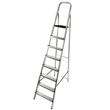 Imagem de Escada Doméstica 8 Degraus em Alumínio Até 120 KG EVE1028 EVALD