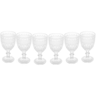 Imagem de Conjunto 6 Taças de Água Wolff Brand 320ml Vidro Incolor Design Moderno Elegante