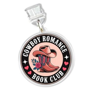 Imagem de Amuletos Cowboy Romance Book Club para Kindle para telefone, pingente de plugue de poeira de 3,5 cm, amante de livros, romantisy, vaqueira, relâmpago/porta de carregamento tipo C, acessórios de