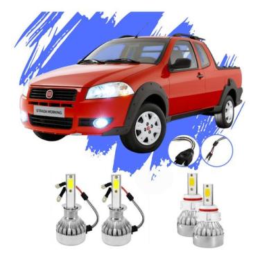 Imagem de Lâmpada Led Strada 2010 A 2018 Kit H1 H4 V10 - Efeito Xênon