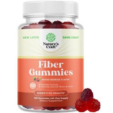 Imagem de Fiber Gummies Natures Craft sem açúcar para adultos 120g