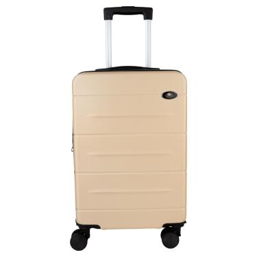 Imagem de Mala de Viagem de Bordo World Onboard Expansível Fibra Rígida ABS com Rodas 360º de engate removíveis e cadeado embarcado (Dourado)