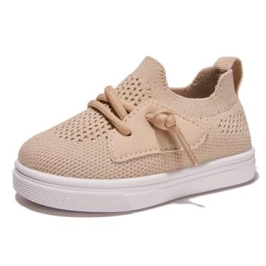 Imagem de Newsonet Sapatos de bebê meninos meninas primeira caminhada respirável antiderrapante tênis andador sola macia 6 9 12 18 20 24 meses, Cáqui, 12-18 Months Toddler