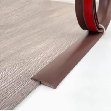 Imagem de Tira De Transição De Piso Autoadesiva,tira De Acabamento De Borda De Piso De Vinil,faixa De Borda De Carpete Flexível Guarnição De Molduras à Prova D'água Para Uni, Coffee, 1m/36in
