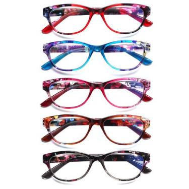 Imagem de Óculos de leitura SIGVAN Ladies Cat Eye 5 pares Blue Light 2.50