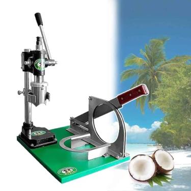 Imagem de KKSOUFX Abridor De Coco Comercial, Abridor Manual De Coco, DiâMetro Interno De 14 Cm, Suporte Para Cortador Em AçO InoxidáVel 304, Base Fundida Em AçO InoxidáVel