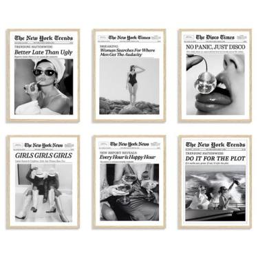 Imagem de Arte de parede TWNSLLA Trendy Newspaper Retro New York Times 8x10in