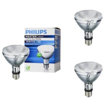 Imagem de 3 Lâmpada Vapor Metálico 70w PAR30 3000k Philips Morna 220v