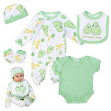 Imagem de Conjunto de roupas para Reborn Doll Baby Girl de 43 a 56 cm com 5 peça