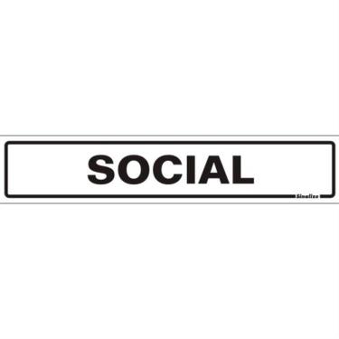 Imagem de Placa de Poliestireno Auto-Adesiva 5x25cm Social - 200 CG - SINALIZE