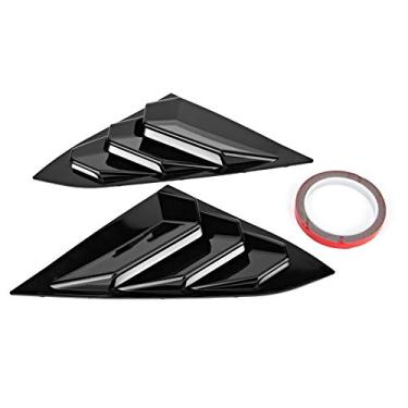 Imagem de Janela Traseira do Carro Ventilação Grelha Guarnição Design Elegante para 2016-2019 Preto Brilhante 1 Conjunto